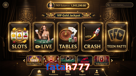 Main screen of Fatah777 casino page for PK players